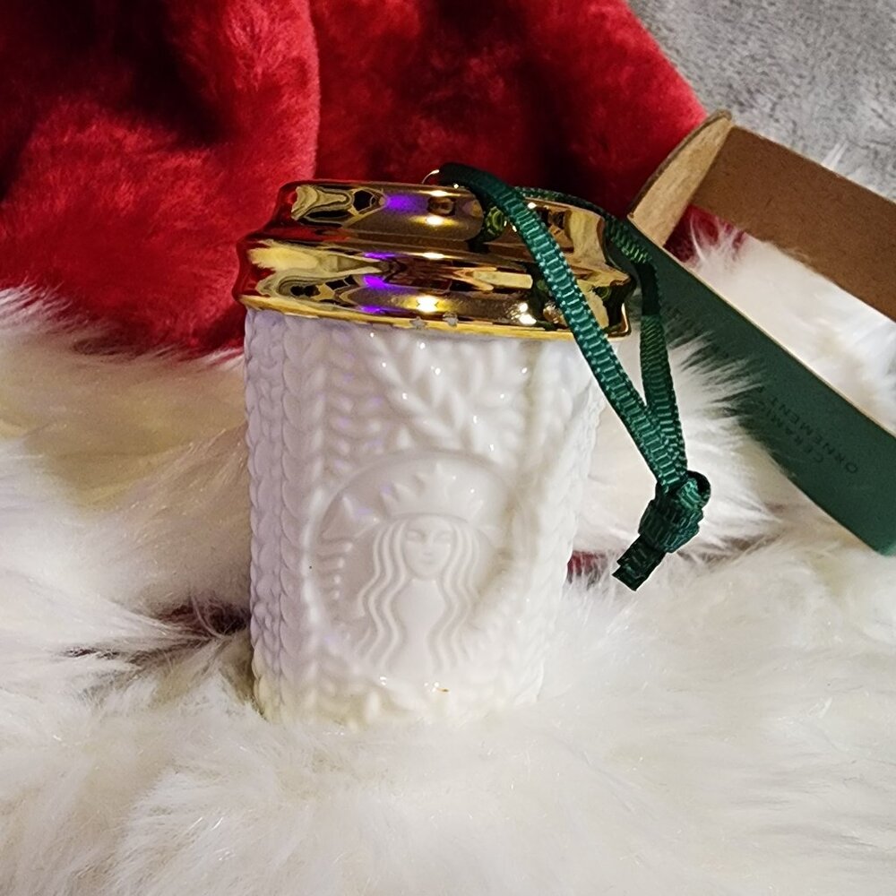 2016 Starbucks Christmas Holiday Ceramic Mug Ornament